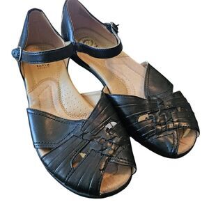 Earth Spirit Elena Mary Jane Women's Black Leather Size 11